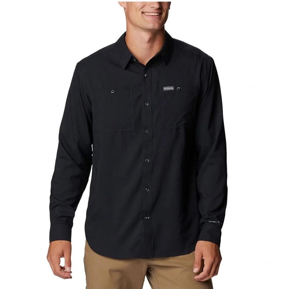 Columbia men’s utilizer woven long sleeve polyester shirt - Picture 1 of 1